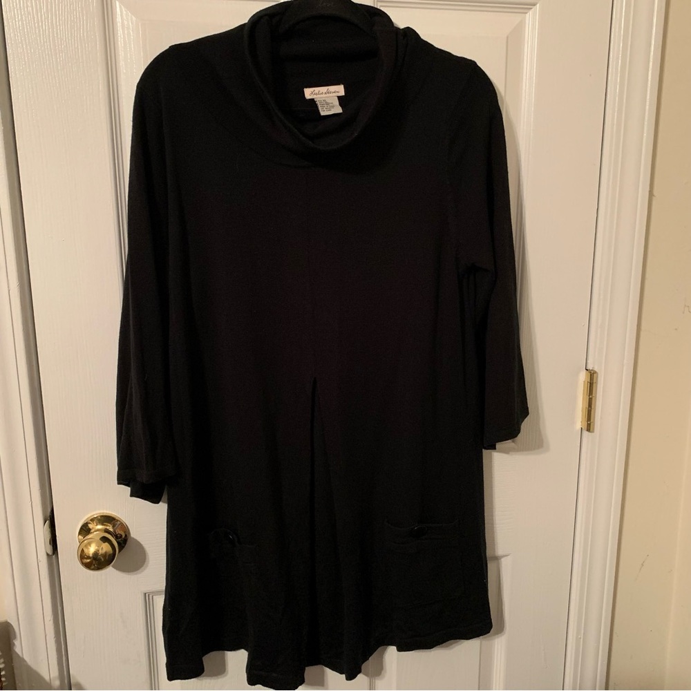 Leslie Steven xl long sleeve sweater tunic w/pockets